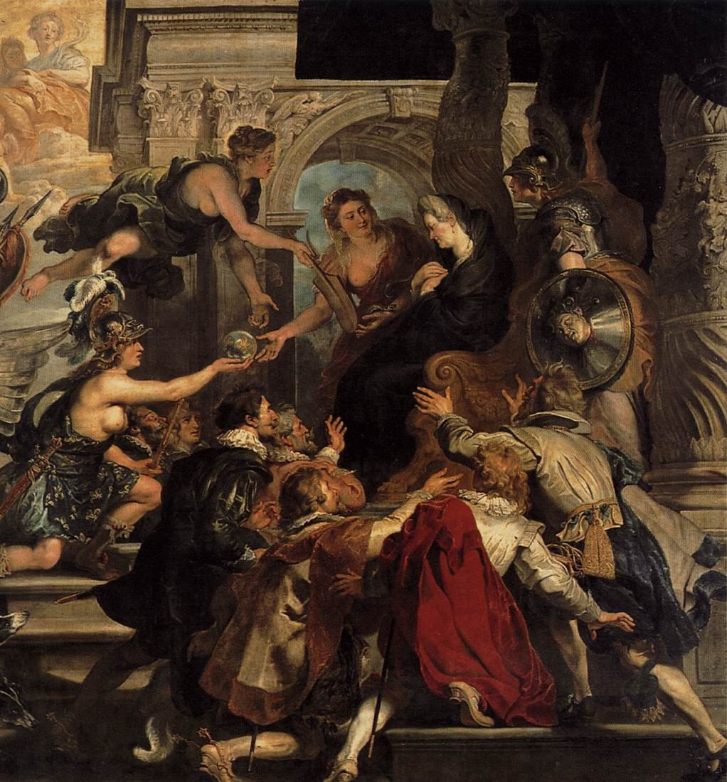 The Apotheosis of Henry IV and the Proclamation of the Regency of Marie de Médicis on May 14, 1610 (detail) by Peter Paul Rubens