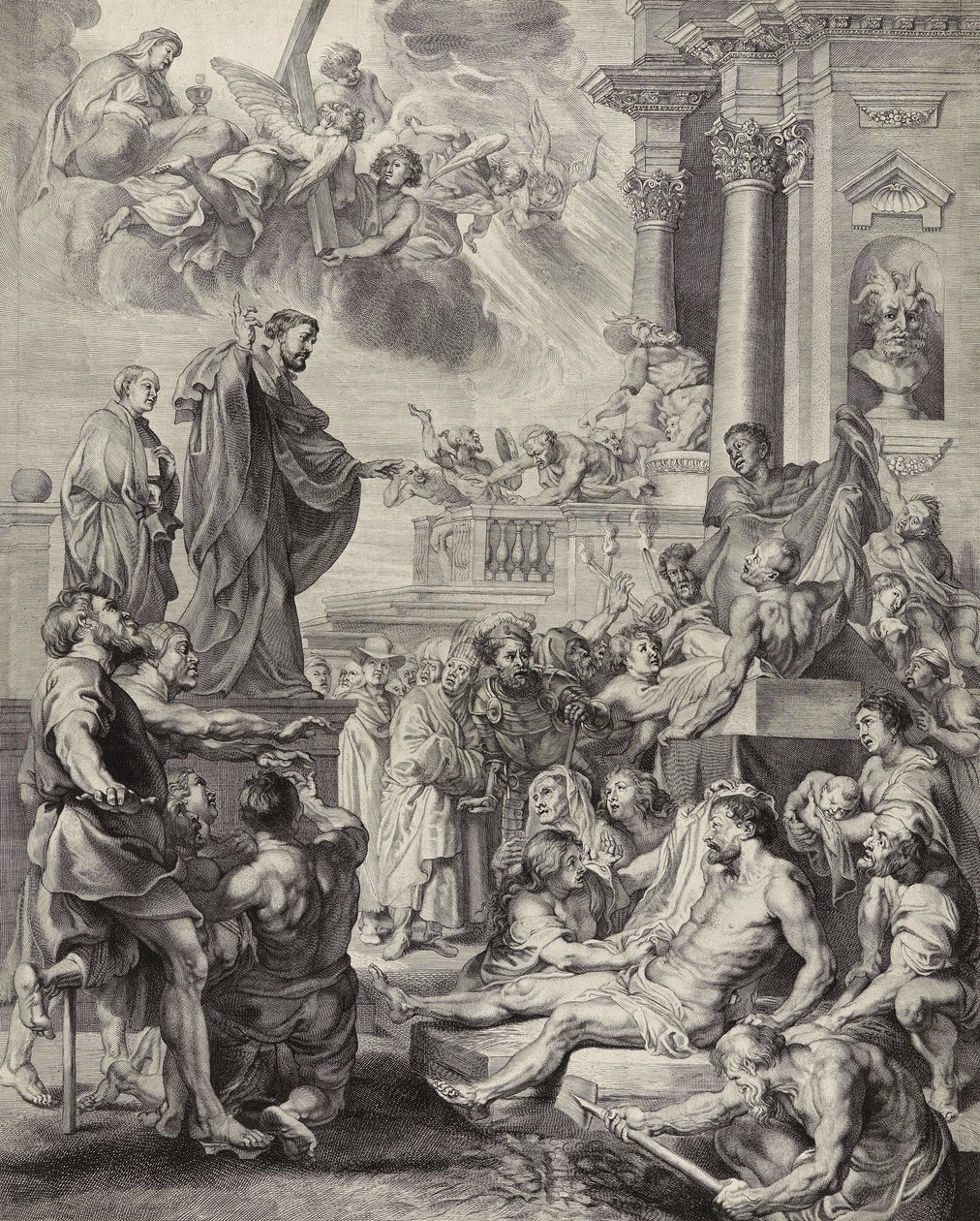Miracle of Saint Francis Xavier; Saint Francis Xavier Resuscitating a Dead Person by Peter Paul after Rubens