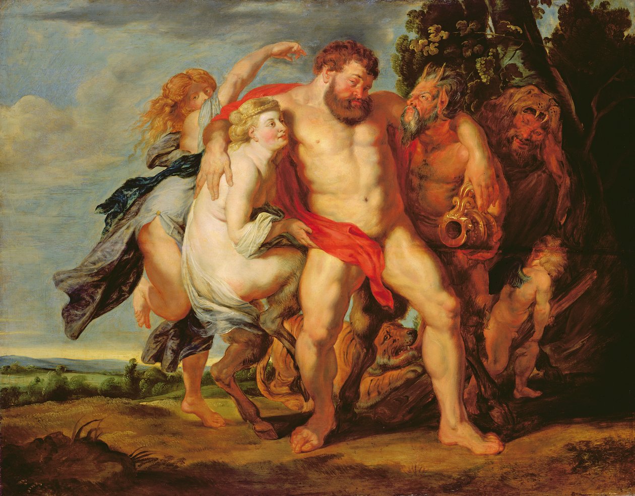 Drunken Hercules by Peter Paul studio of Rubens
