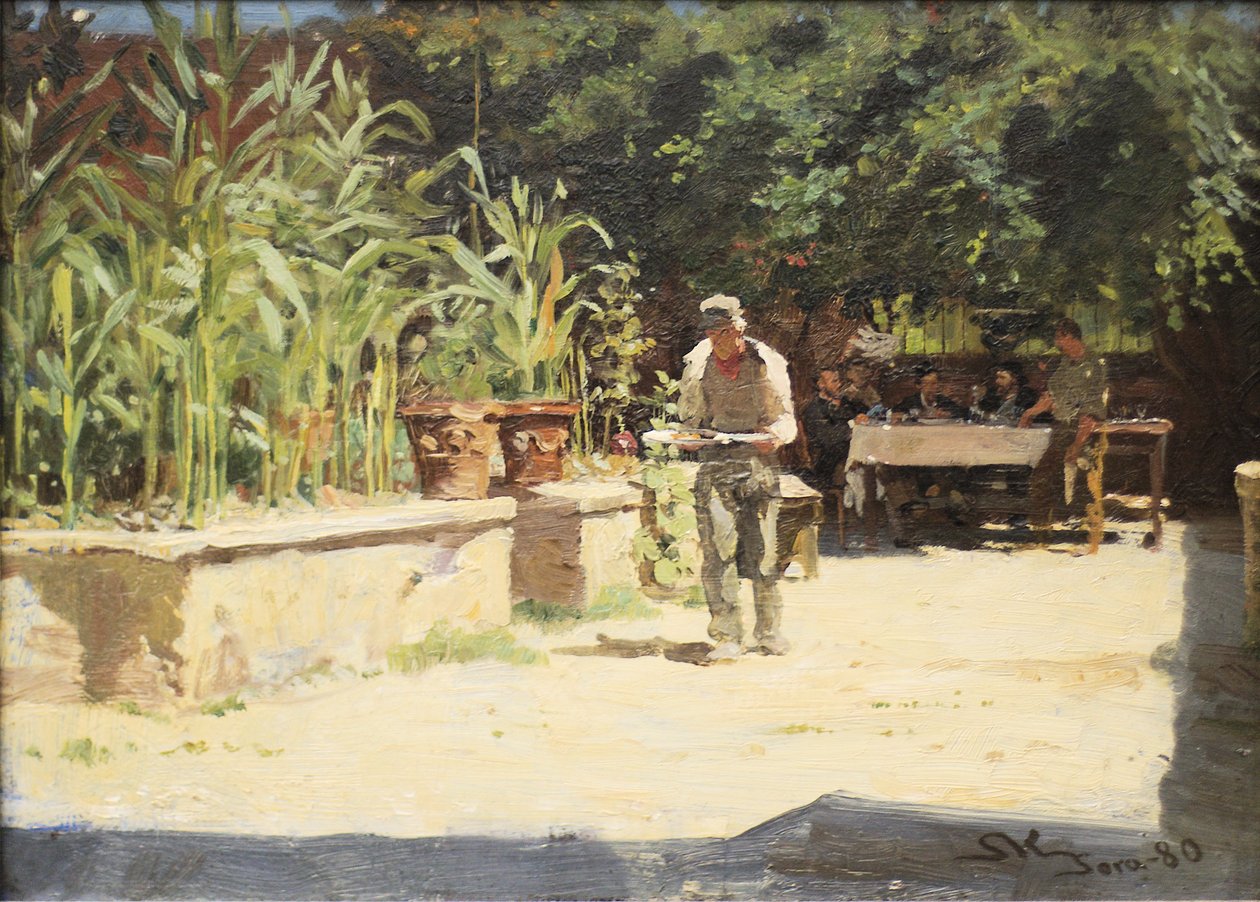 Garden in Albergo del Liri Sora by Peder Severin Krøyer