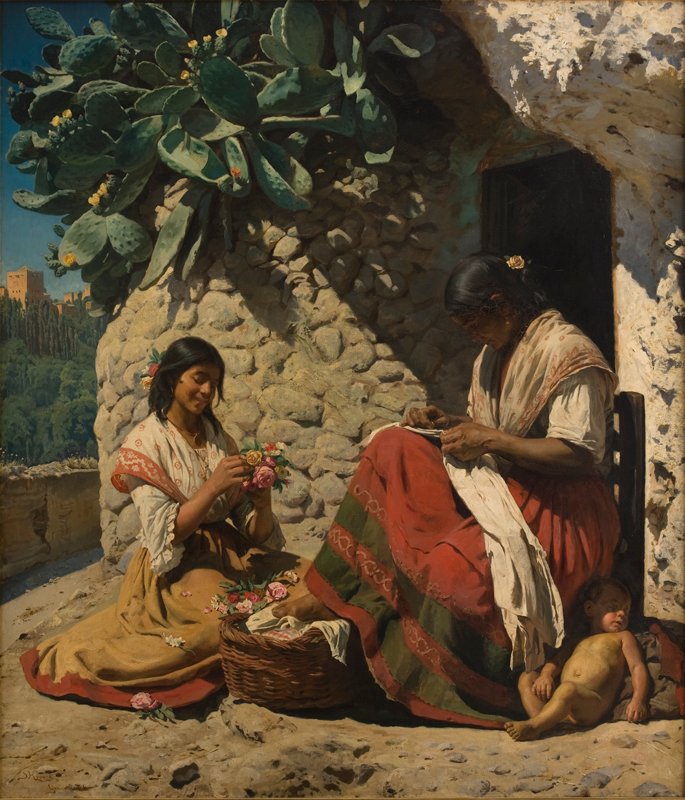 Two Gypsy Women Outside Their Home by Peder Severin Krøyer