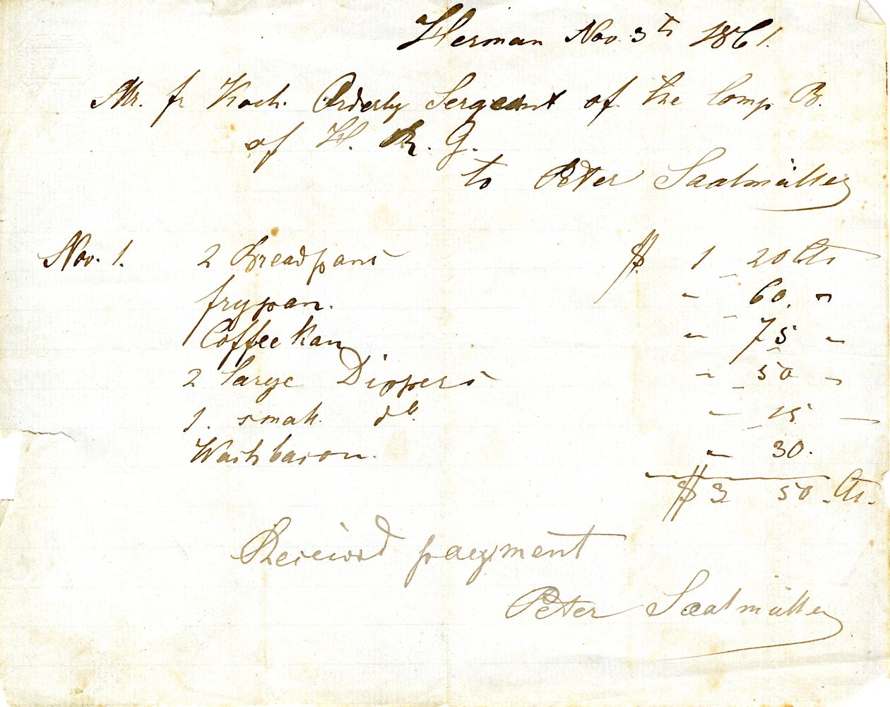 Receipt of Payment by Peter Soalmulle