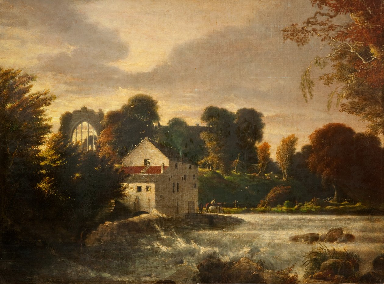 A Watermill near Egglestone Abbey, Durham by Peter de Wint