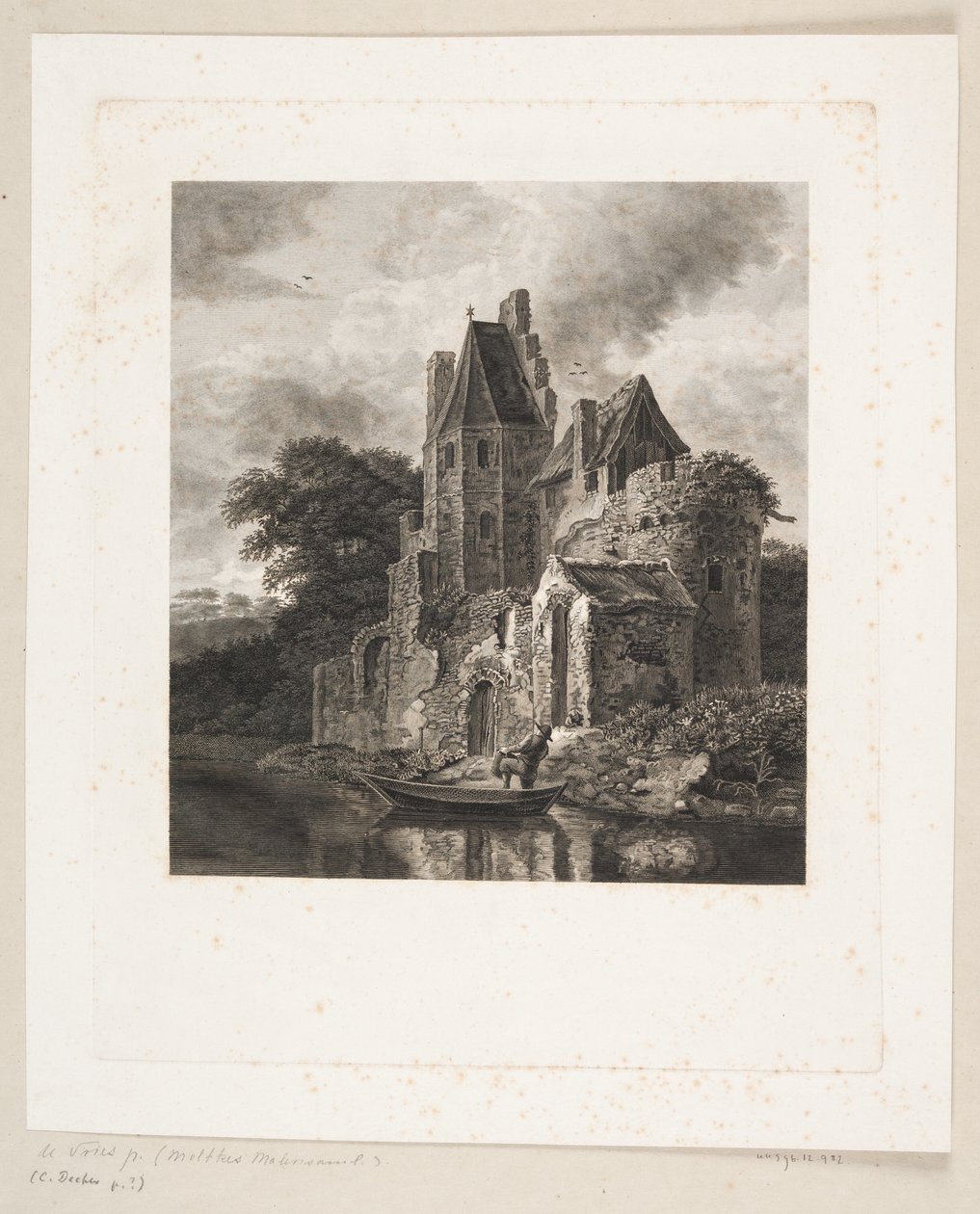Castle Ruin by a River by Peter Christian Schøler