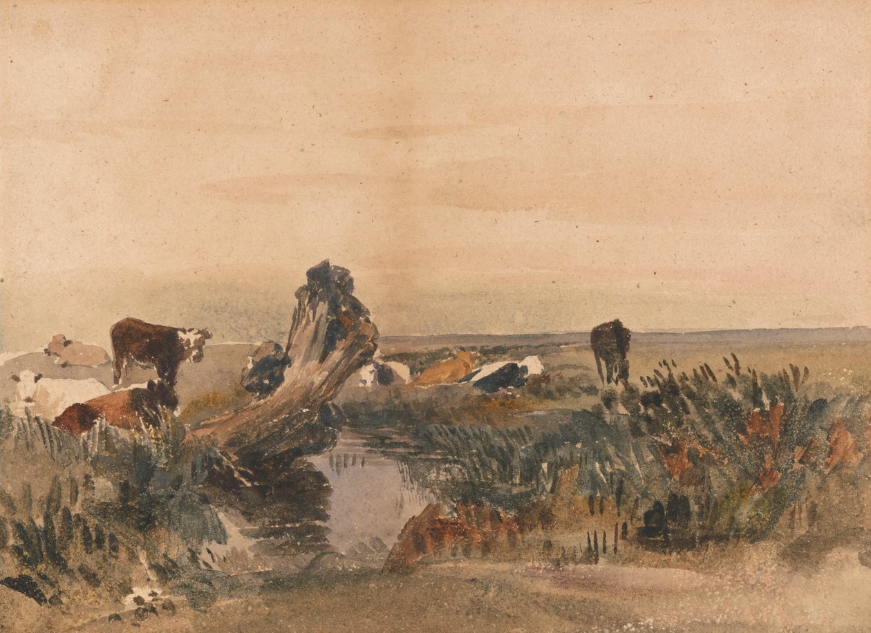 Cattle by a Stream by Peter DeWint