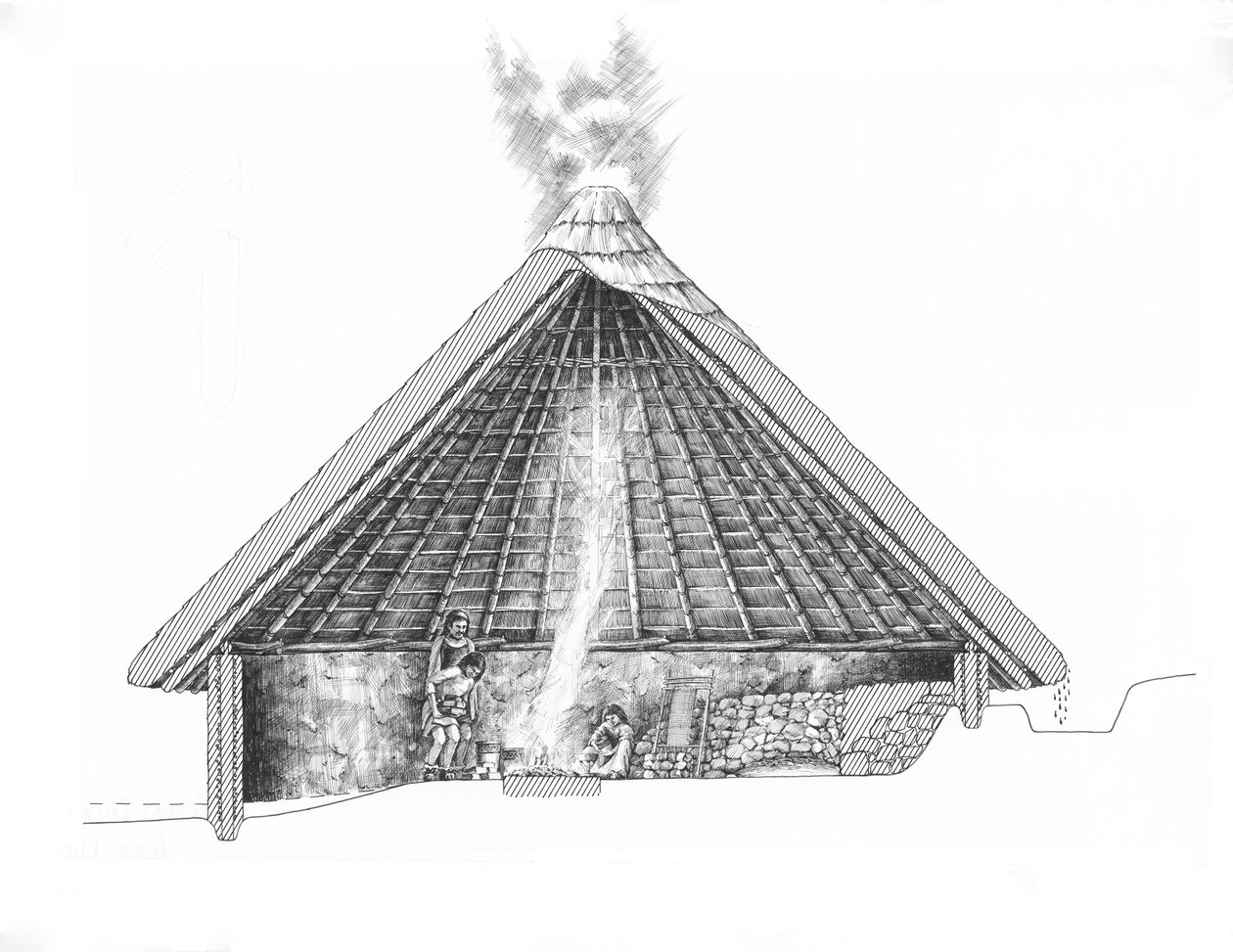 Bronze Age Round House by Peter Dunn