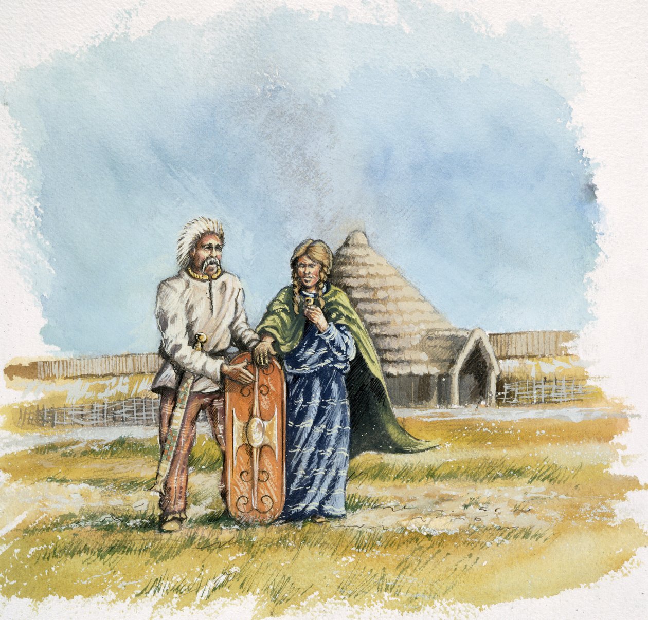 Iron Age Man and Woman by Peter Dunn