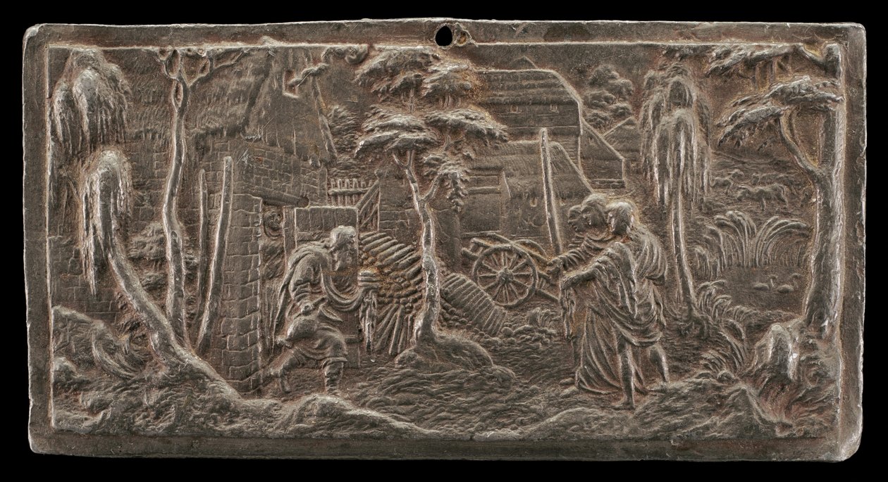 Abraham Welcoming the Three Angels by Peter Flötner