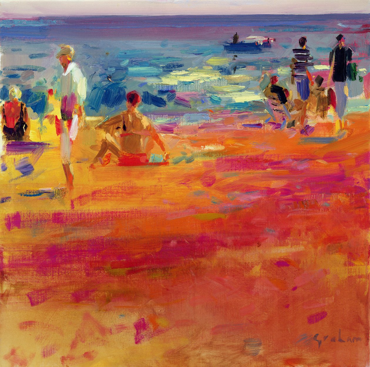 Beach Scene by Peter Graham (Contemporary)