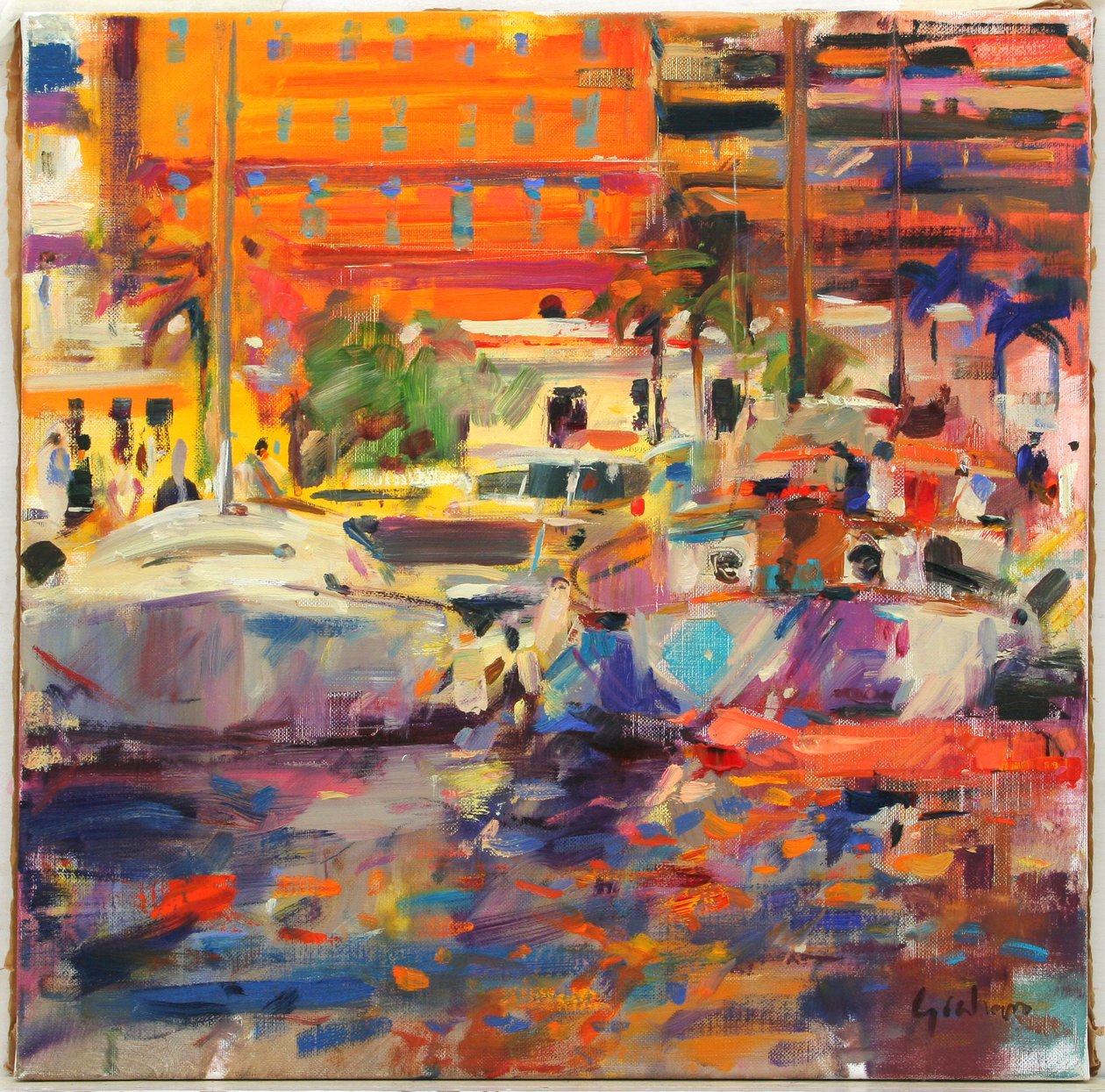 The Riviera at Menton by Peter Graham (Contemporary)