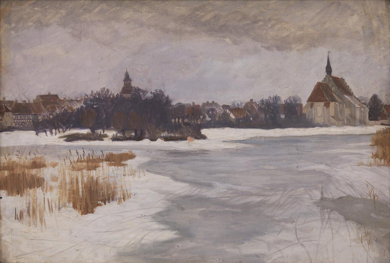 A View of Faaborg. Winter by Peter Hansen