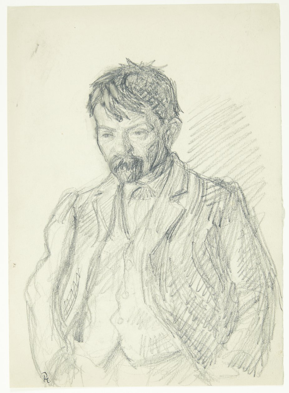 Portrait of the Painter Jens Birkholm. Half Figure by Peter Hansen
