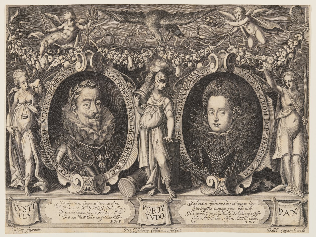 Emperor Matthias and Empress Anna by Peter Isselburg