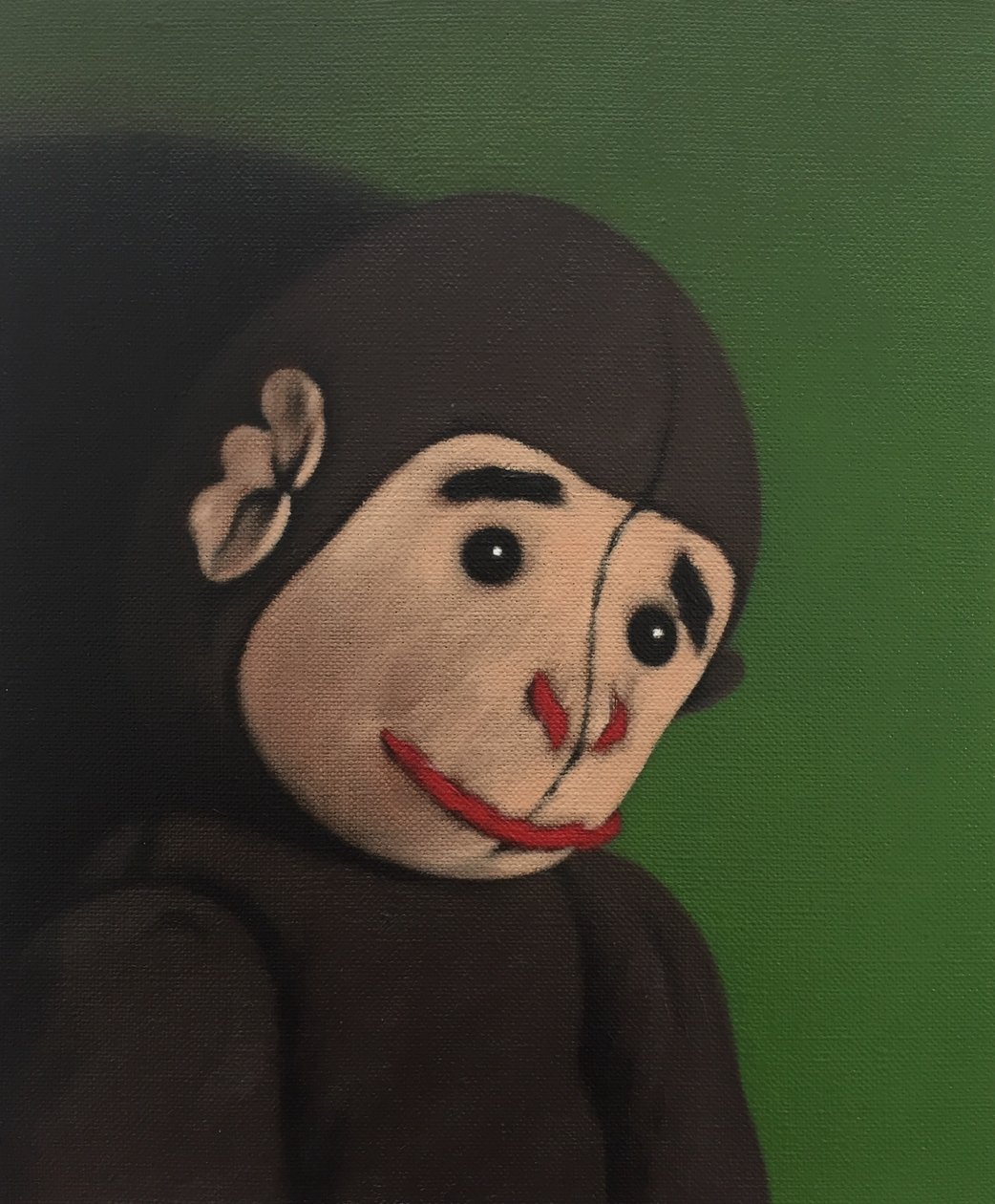 Monkey Portrait on Green, 2005 by Peter Jones