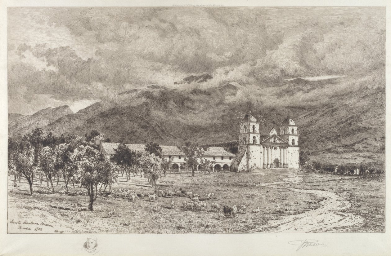 Santa Barbara Mission by Peter Moran