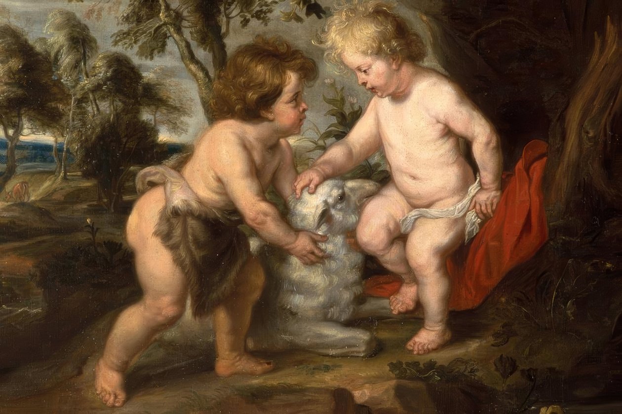 The Little Jesus with the Boy John by Peter Paul Rubens