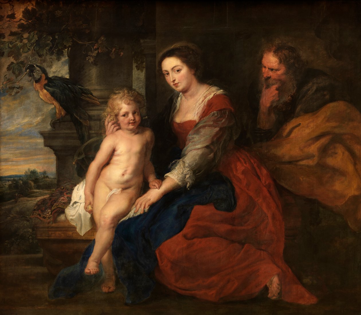 Holy Family with a Parrot by Peter Paul Rubens