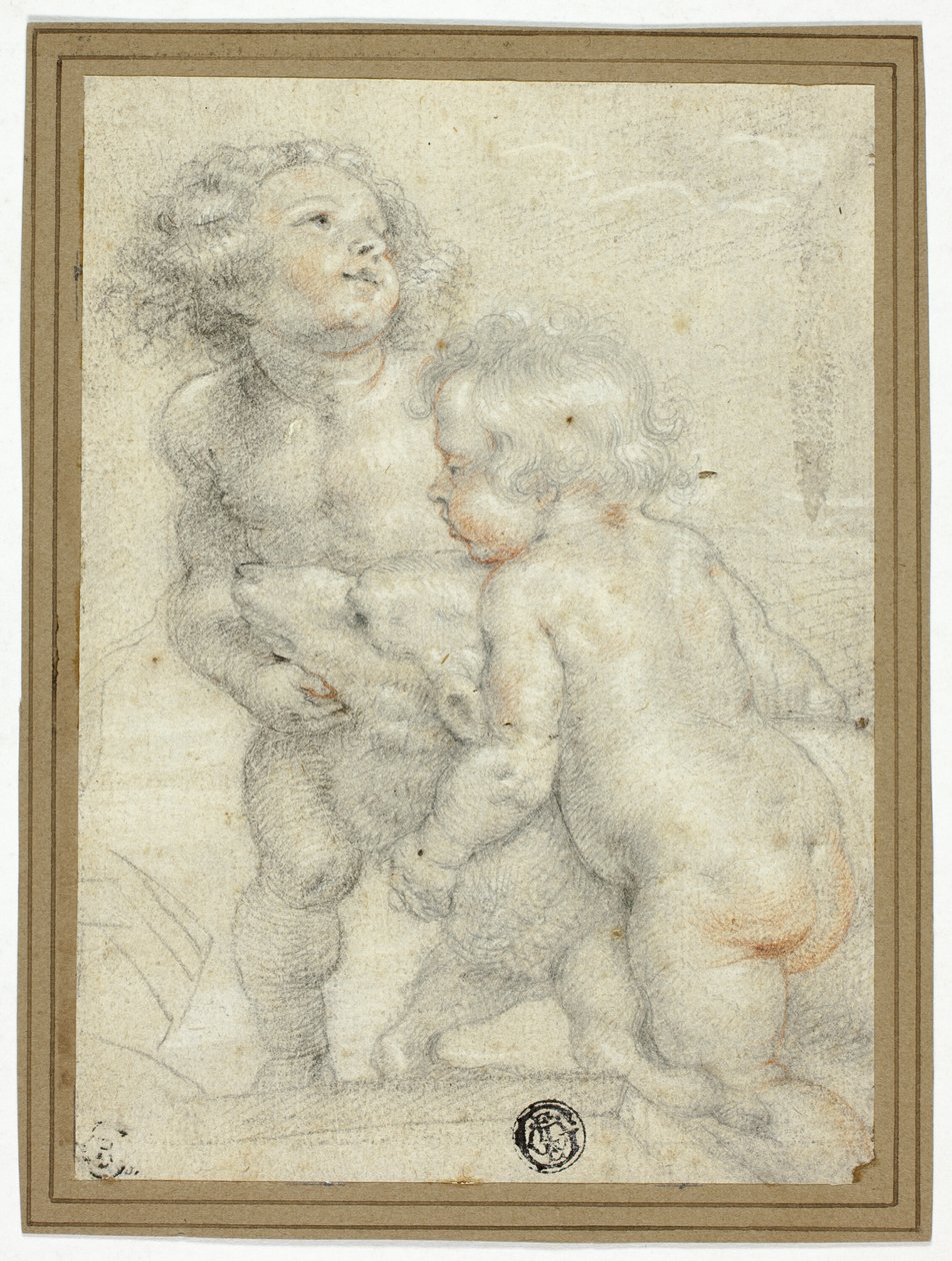 Two Putti with Lamb by Peter Paul Rubens