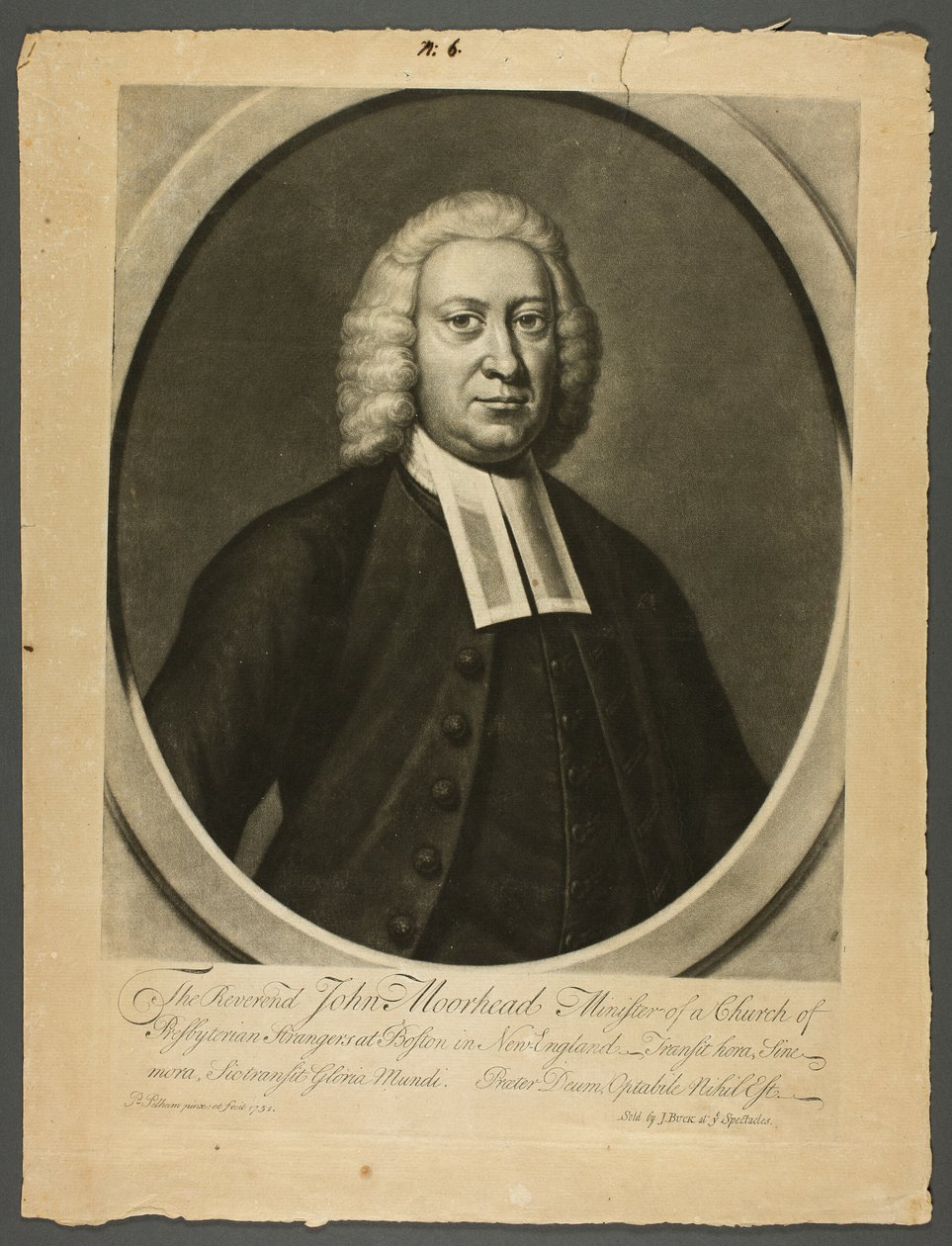 Reverend John Moorhead by Peter Pelham