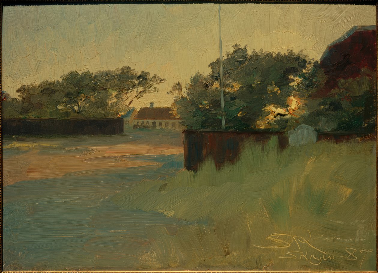 View of Brøndums Garden. Sunset by Peder Severin Krøyer