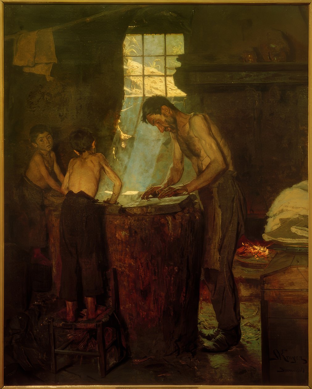 Italian Village Hatmakers. Sora by Peder Severin Krøyer