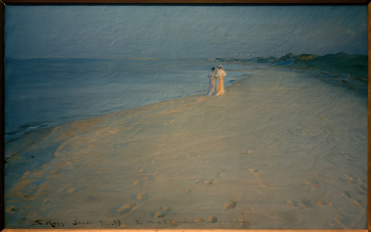 Summer Evening on the South Beach, Skagen by Peder Severin Krøyer