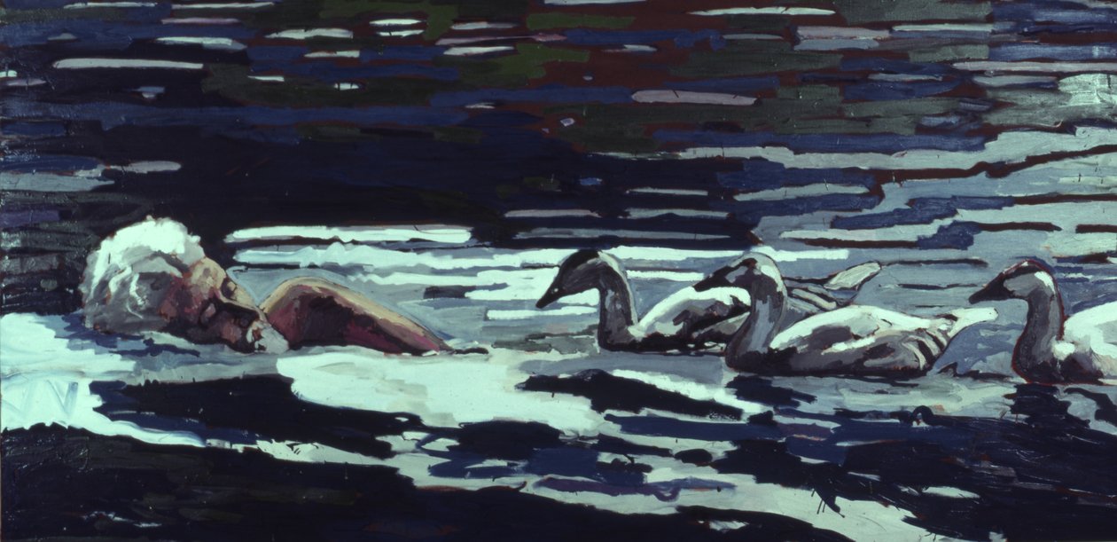The River: Conrad Lorenz with Goslings by Peter Wilson