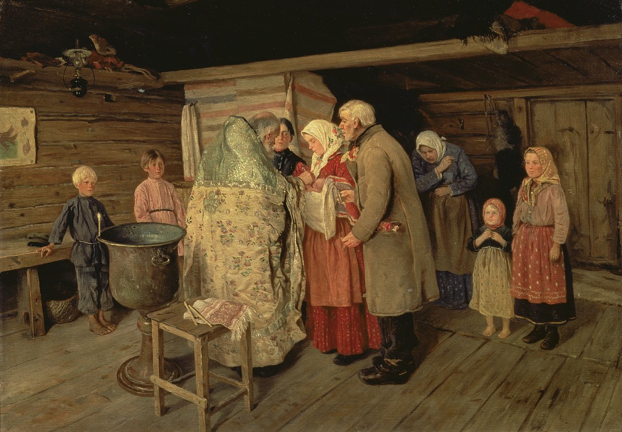 The Christening by Petr Korovin