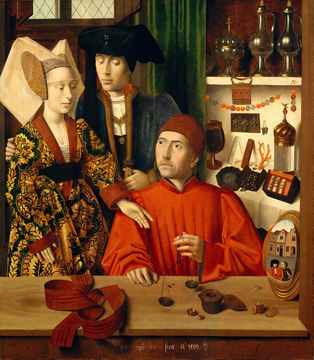 A Goldsmith in his Shop by Petrus Christus