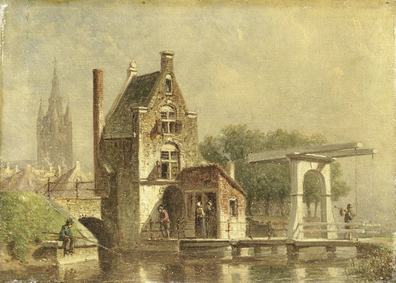 The Koepoort in Delft by Petrus Gerardus Vertin