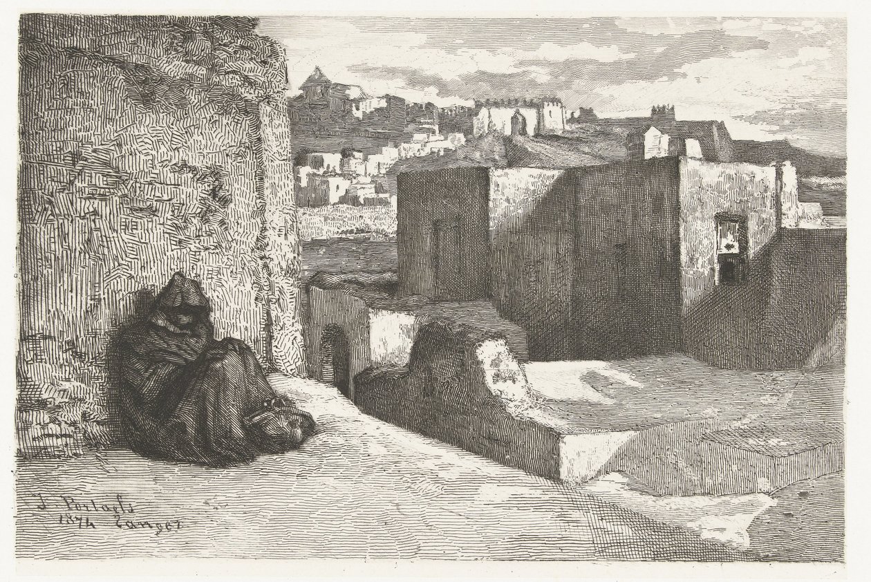 View of Tangier by Petrus Johannes Arendzen (attributed to)