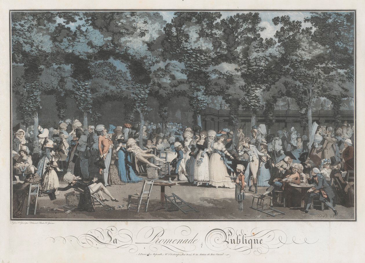 The Public Walk by Philibert Louis Debucourt