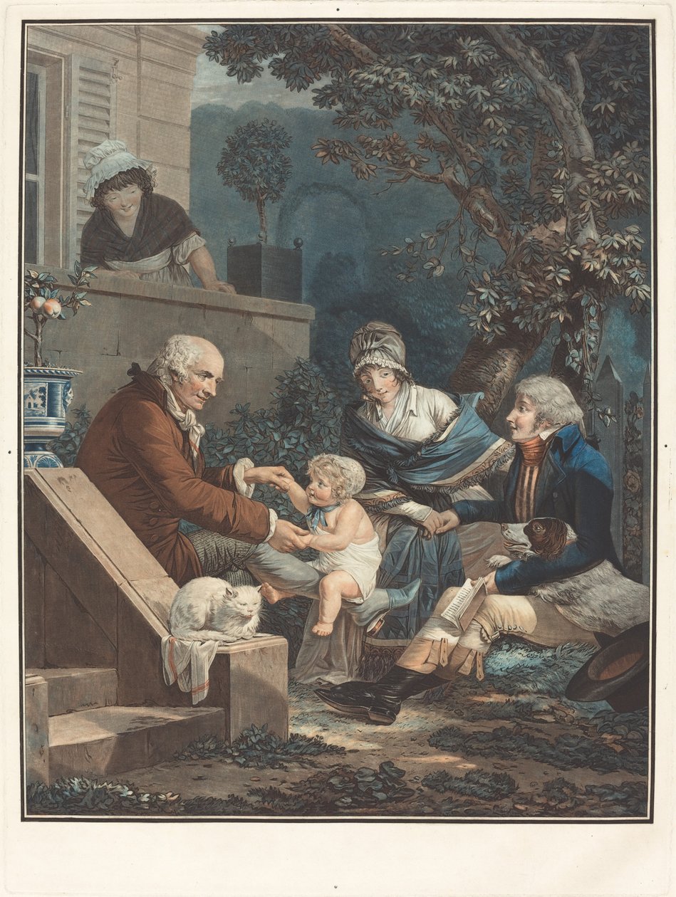 Paternal Pleasures by Philibert Louis Debucourt