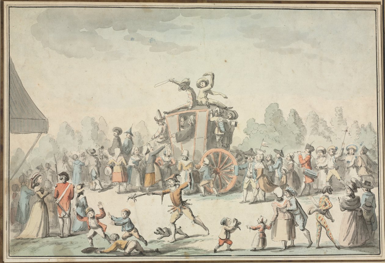 Carnival Scene by Philibert Louis Debucourt