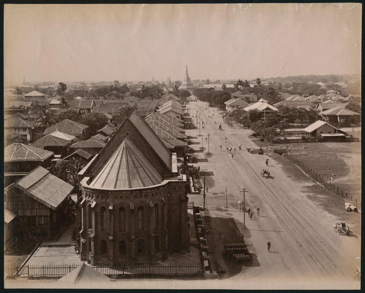 View of Rangoon, Burma by Philip Adolphe Klier