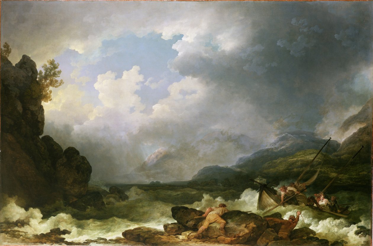 Belle Isle Windermere in a Storm by Philippe Jacques de Loutherbourg