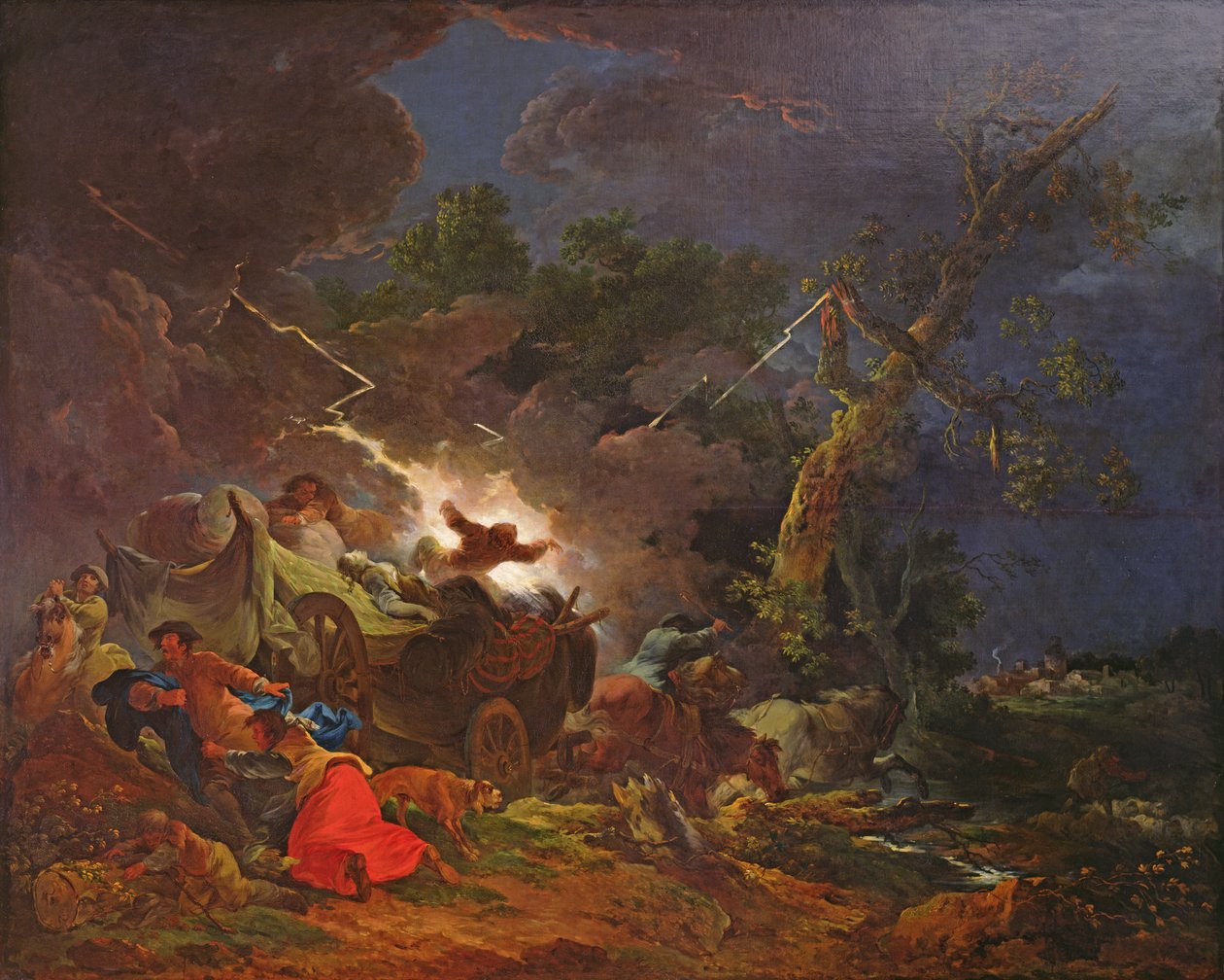Peasants Surprised by a Storm by Philippe Jacques de Loutherbourg