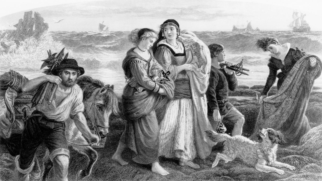 Drift Wreck from the Armada, print made by C.H. Jeens, published in Art Journal by Philip Richard Morris