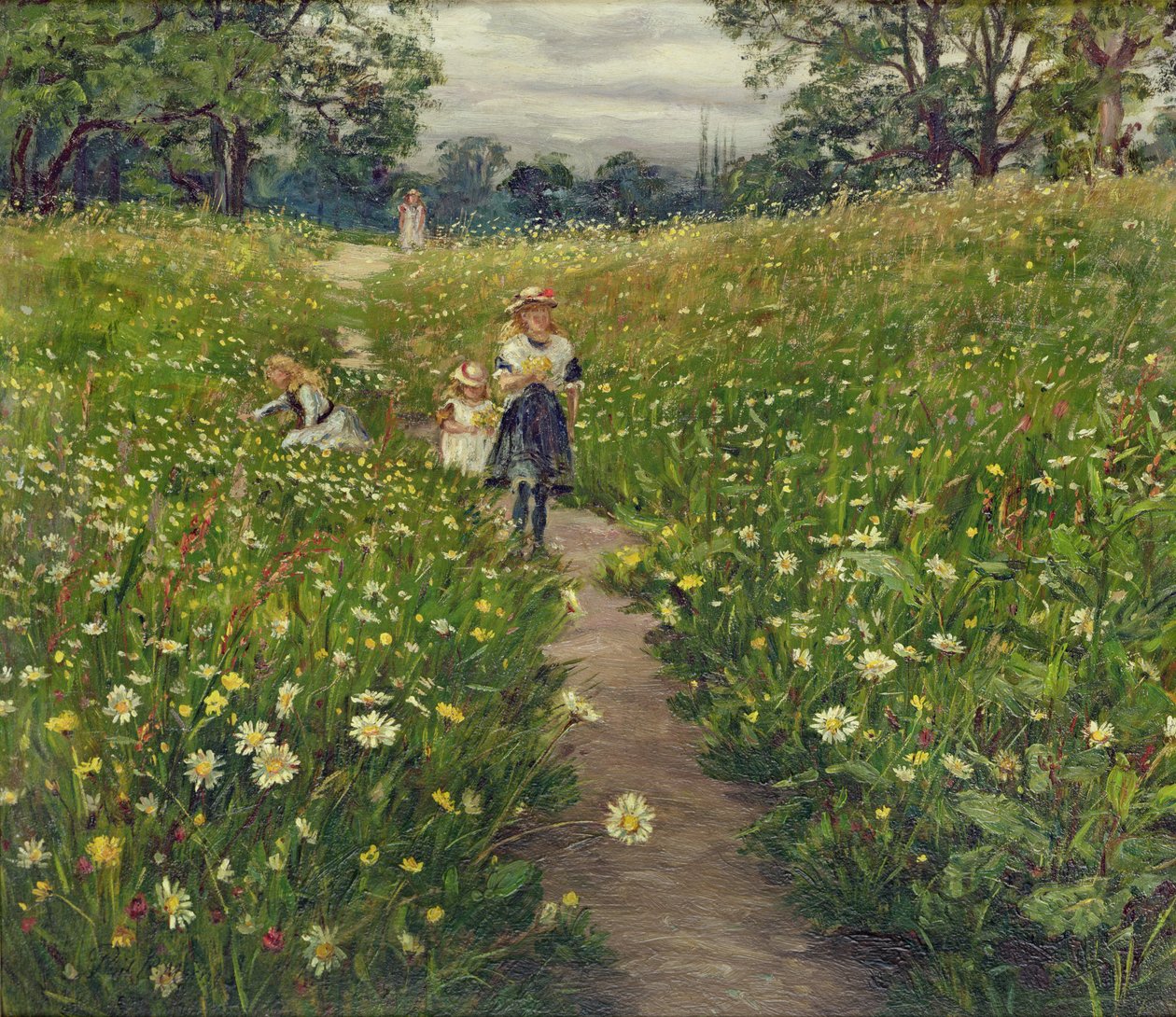Gathering Wild Flowers by Philip Richard Morris
