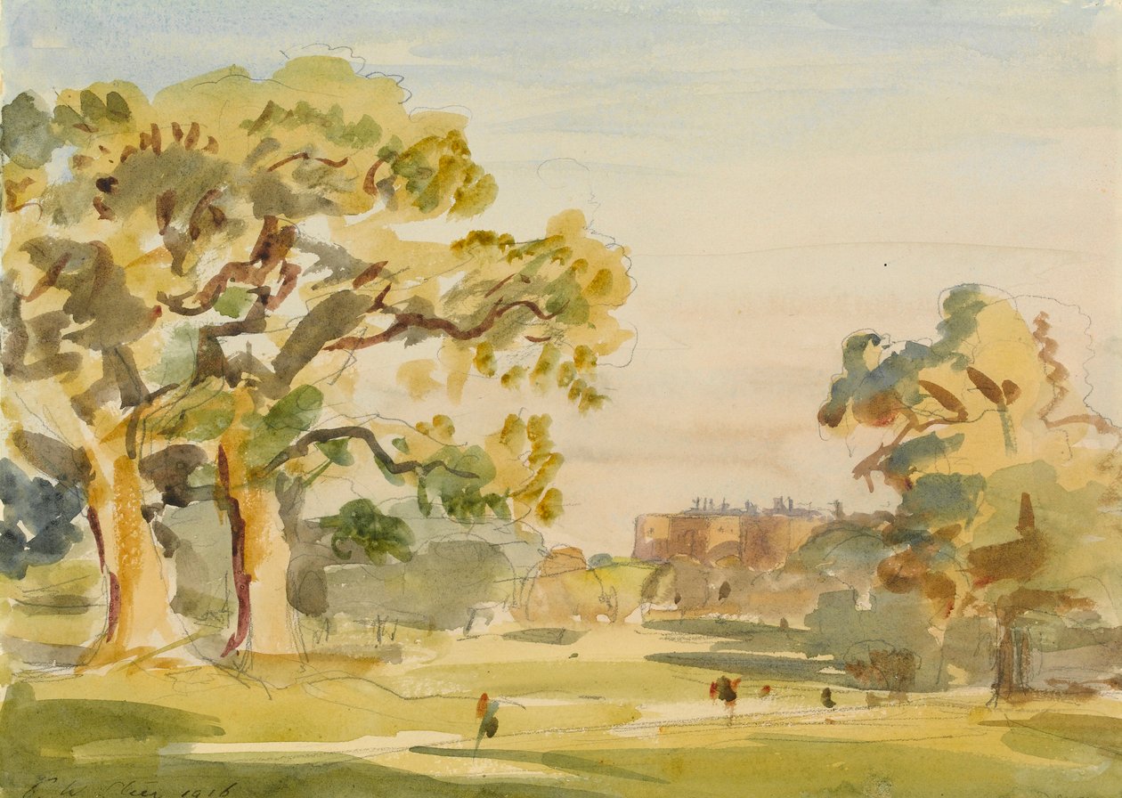 A view of Chirk Castle by Philip Wilson Steer