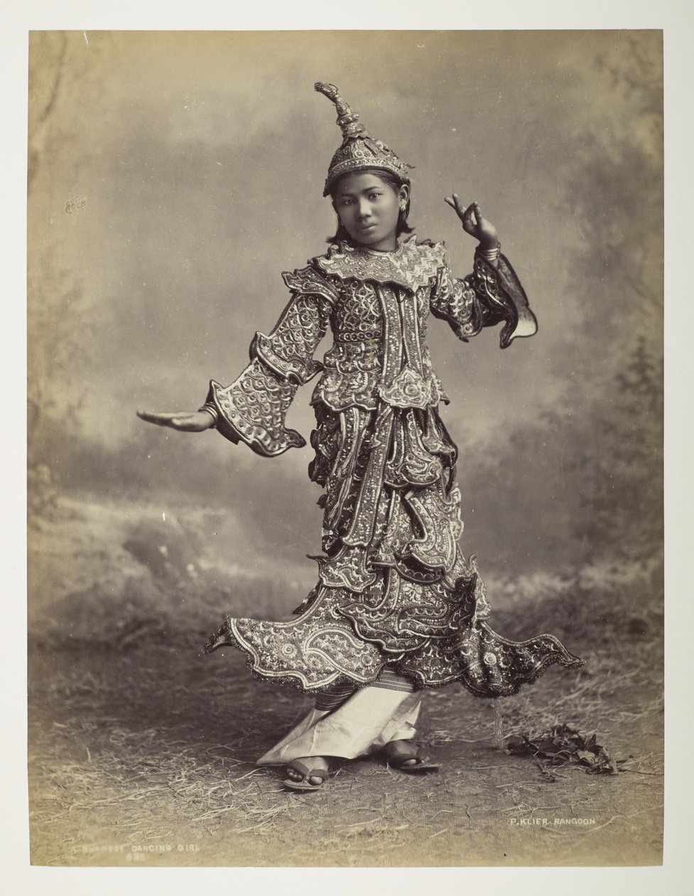 Burmese dancing girl, Views of Burma by Philip Adolphe Klier