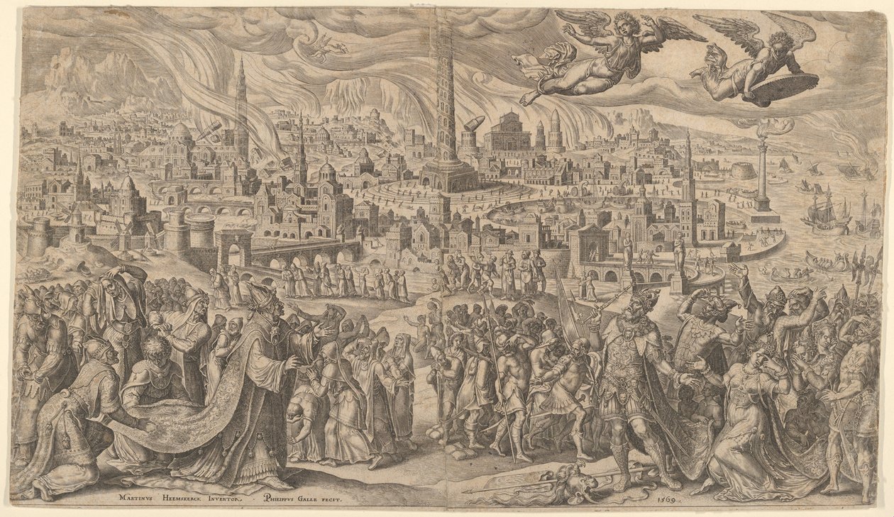 The Fall of Babylon, 1569 by Philip Galle