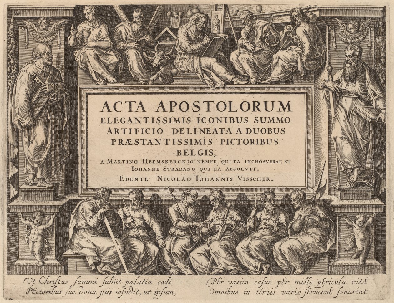 Title Page by Philip Galle after Maerten van Heemskerck after Jan van der Straet