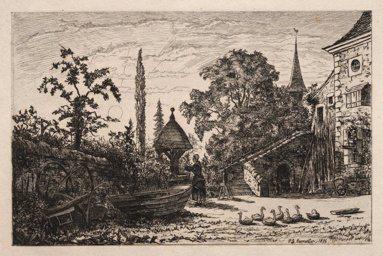 The Courtyard by Philip Gilbert Hamerton