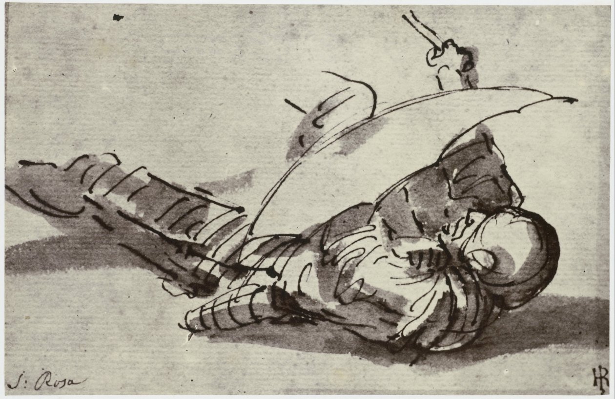 Salvator Rosa, The Wounded Soldier by Philip Henry Delamotte