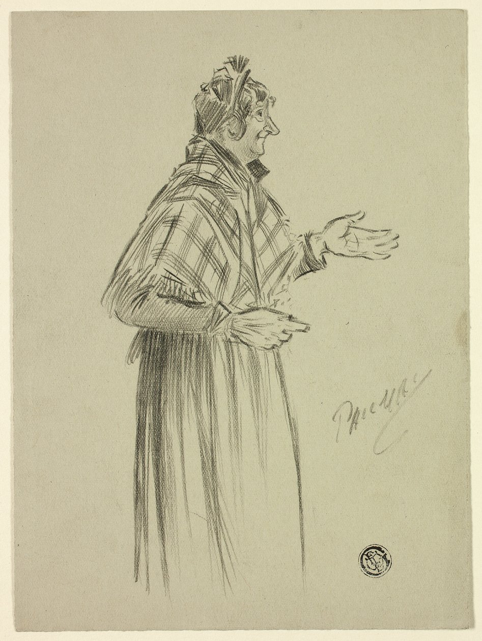 Shawled London Character by Philip William May