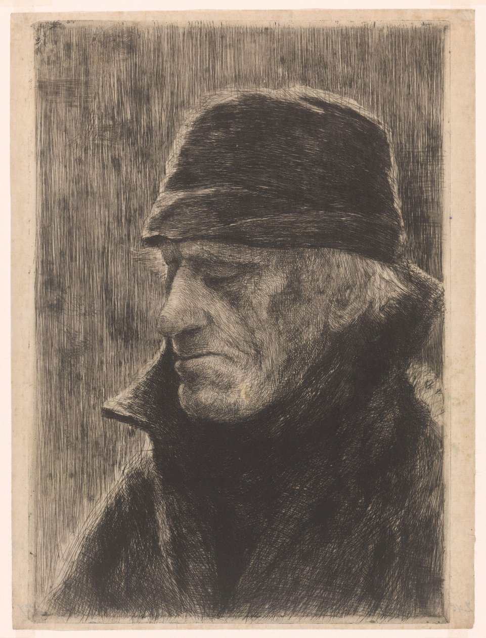 Head of an Old Fisherman by Philip Zilcken