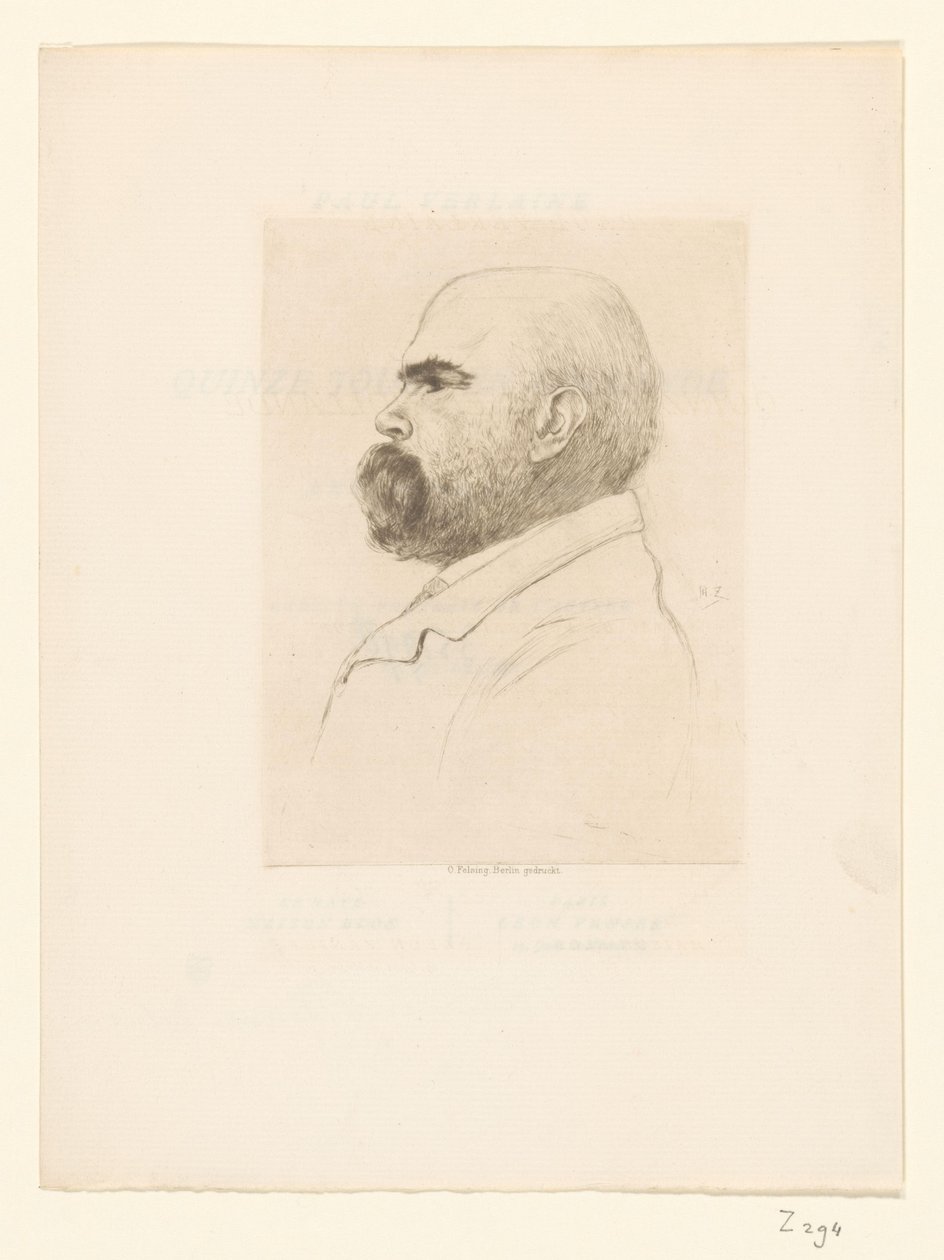 Portrait of Paul Verlaine by Philip Zilcken