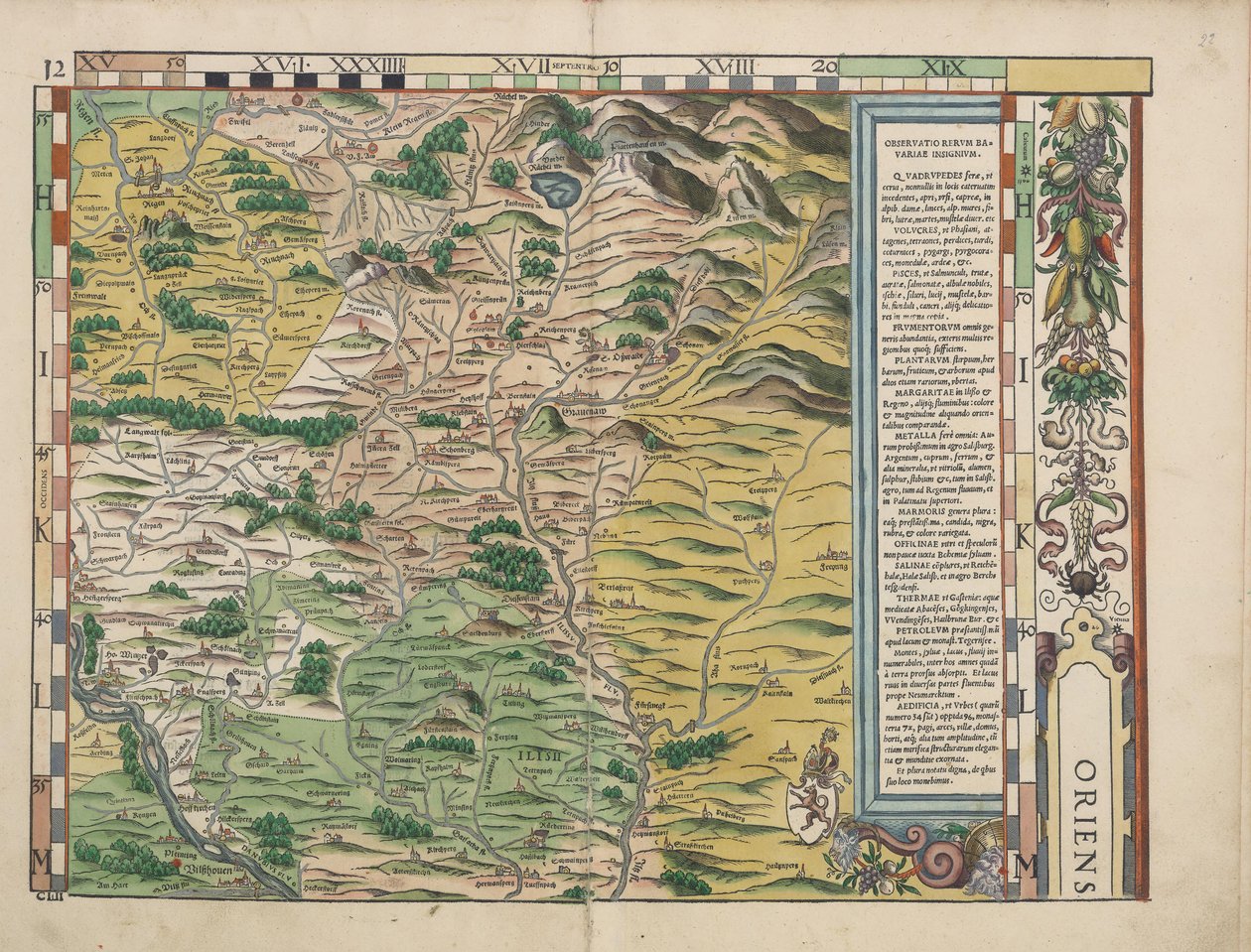 Bavarian Maps of 1568 (Plate 12) by Philipp Apian