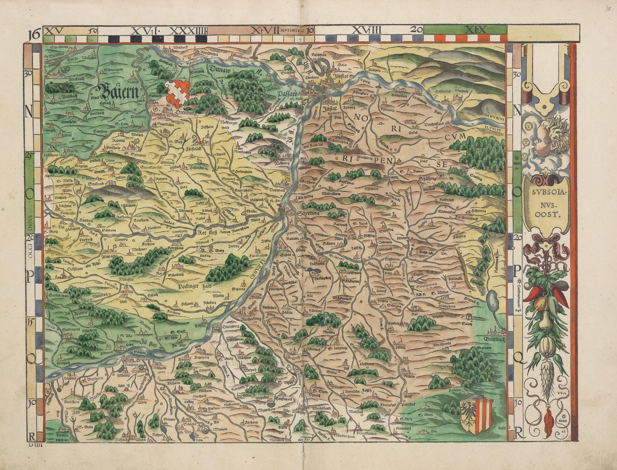 Philipp Apian - Bavarian Maps of 1568 (Plate 16) by Philipp Apian